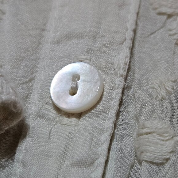 Johnny WAS Ivory Embroidered Lace Kimono With Slip BOHO Beach Wedding Dress - Picture 9 of 16